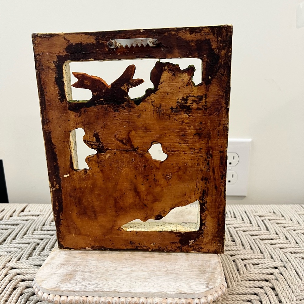 Vintage Shabby Chic Wood Rustic Animal Relief Wall Art - Picture 10 of 16